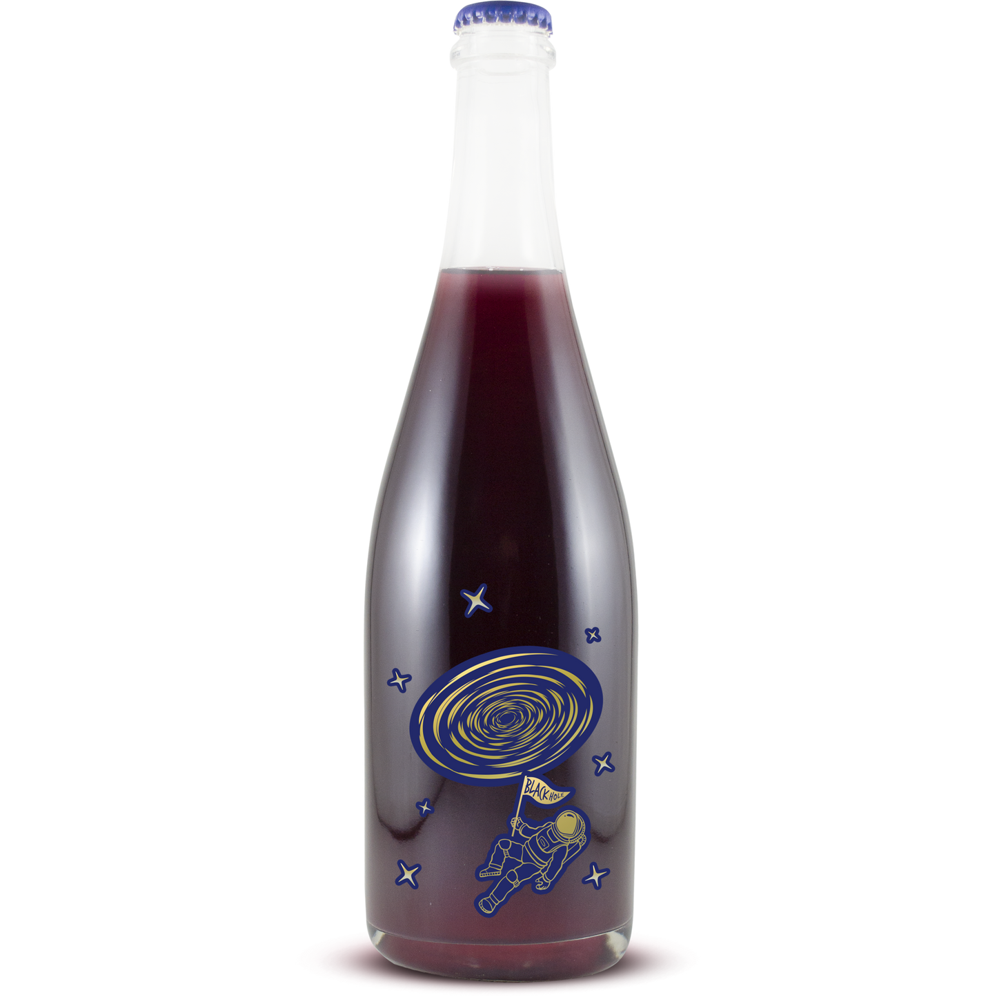 Calice di Black Hole – vino frizzante rosso naturale pugliese da Primitivo