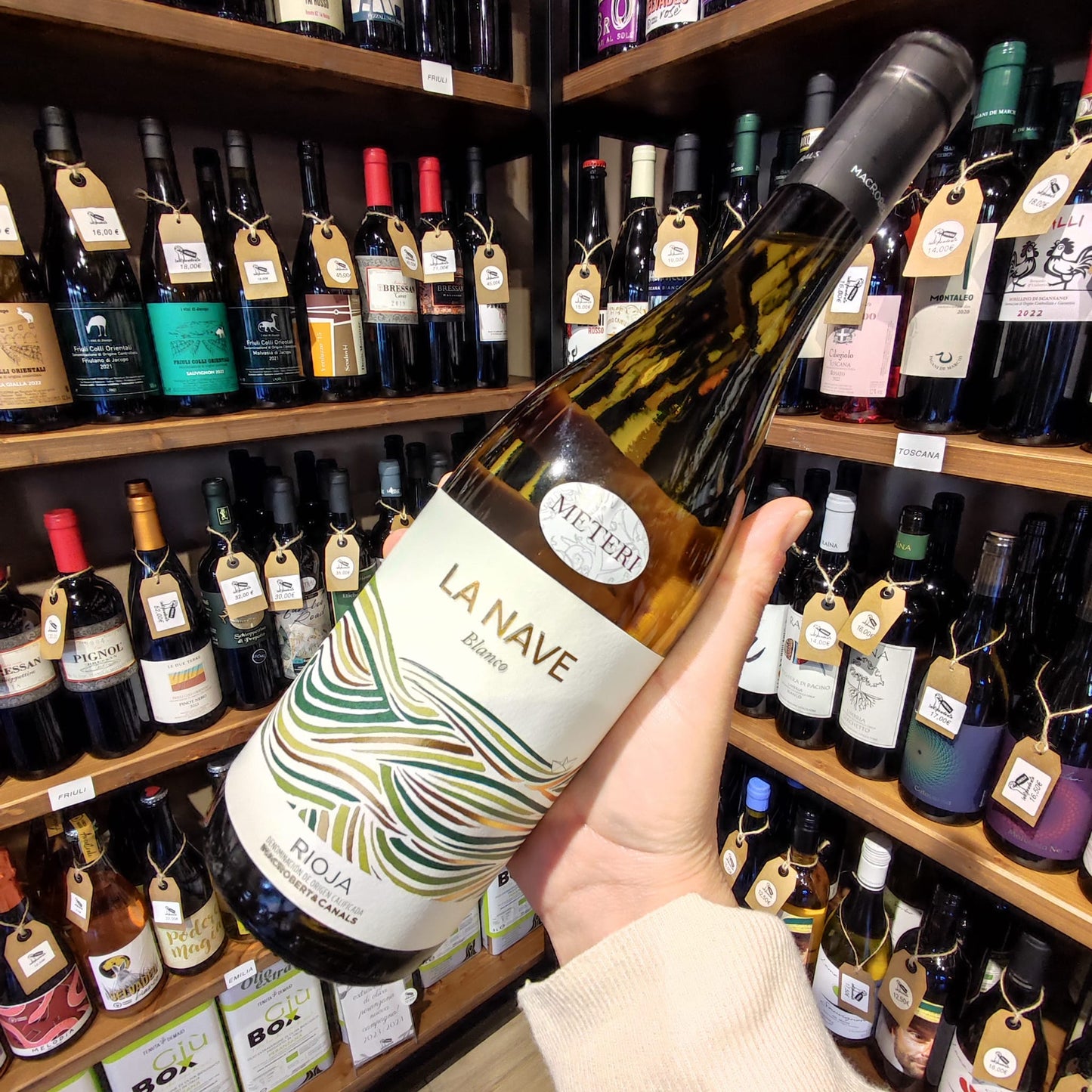 Etichetta del La Nave Blanco – vino bianco biologico della Bodega MacRobert & Canals