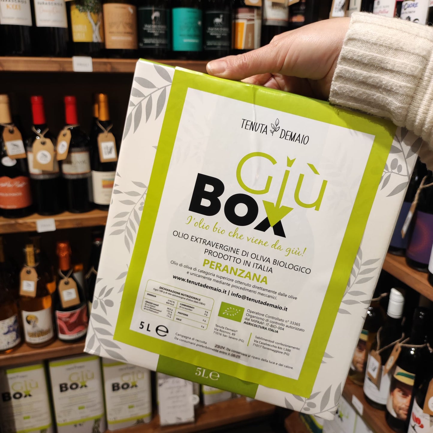 GiùBOX Peranzana Olio EVO Biologico 5LT – Tenuta Demaio