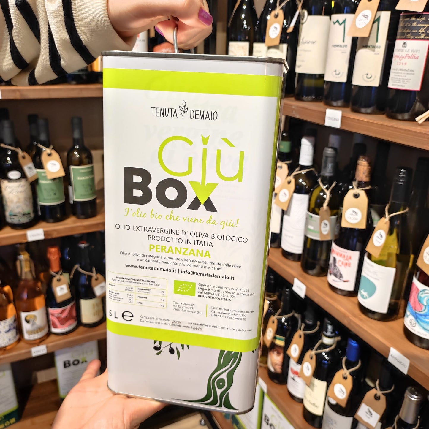 GiùBOX Peranzana Olio EVO Biologico 5LT – Tenuta Demaio