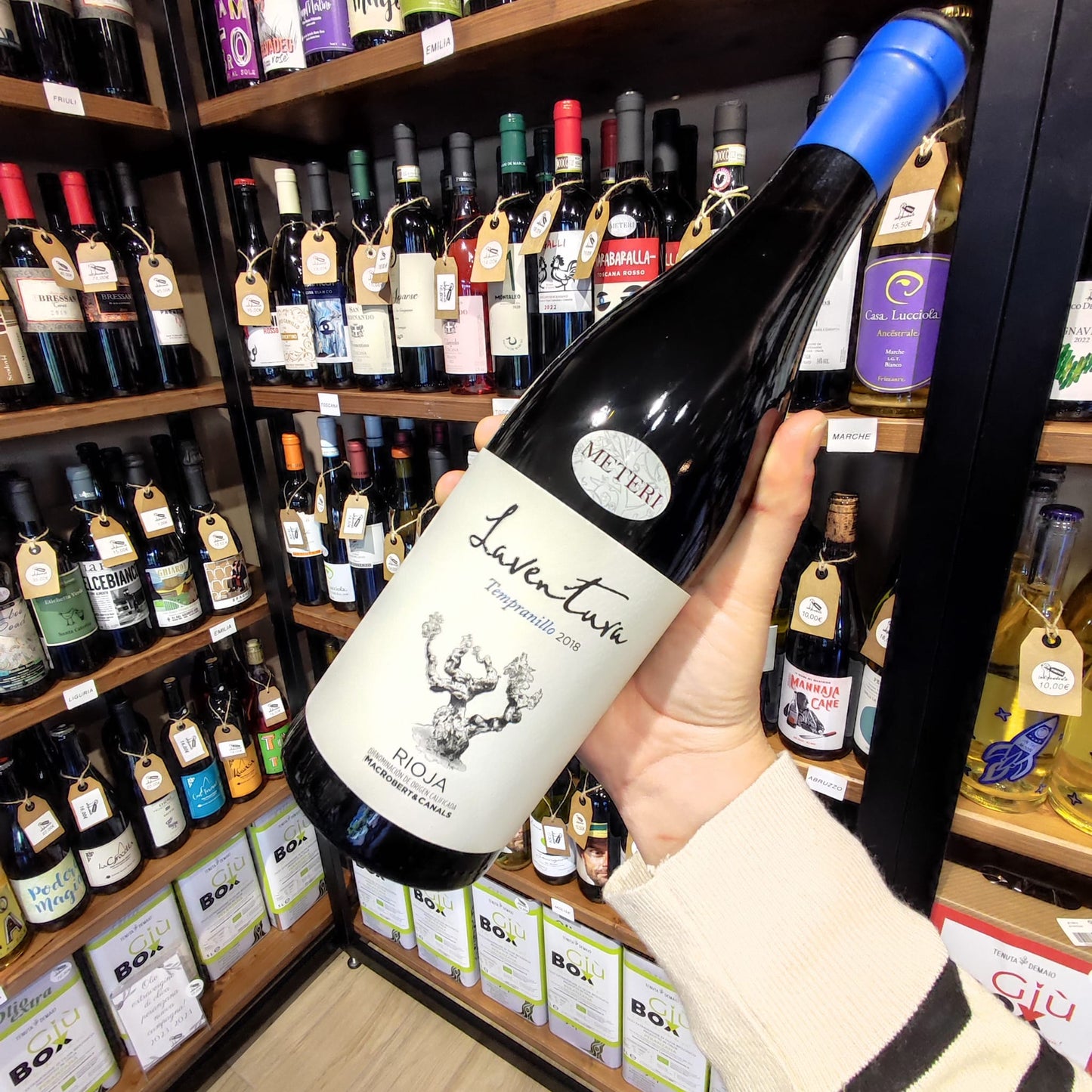 Bottiglia di Laventura Tempranillo – Vino rosso naturale della Rioja