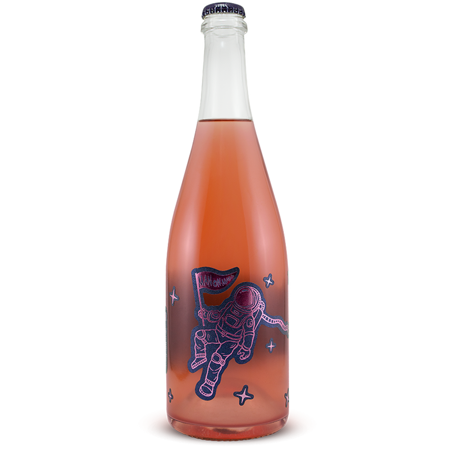 Calice di Man on Mars – vino frizzante rosato naturale pugliese da Nero di Troia