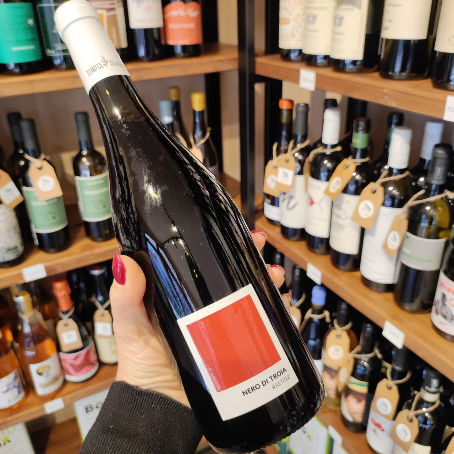 Bottiglia di Nero di Troia – vino rosso naturale da agricoltura biologica Tenuta Demaio