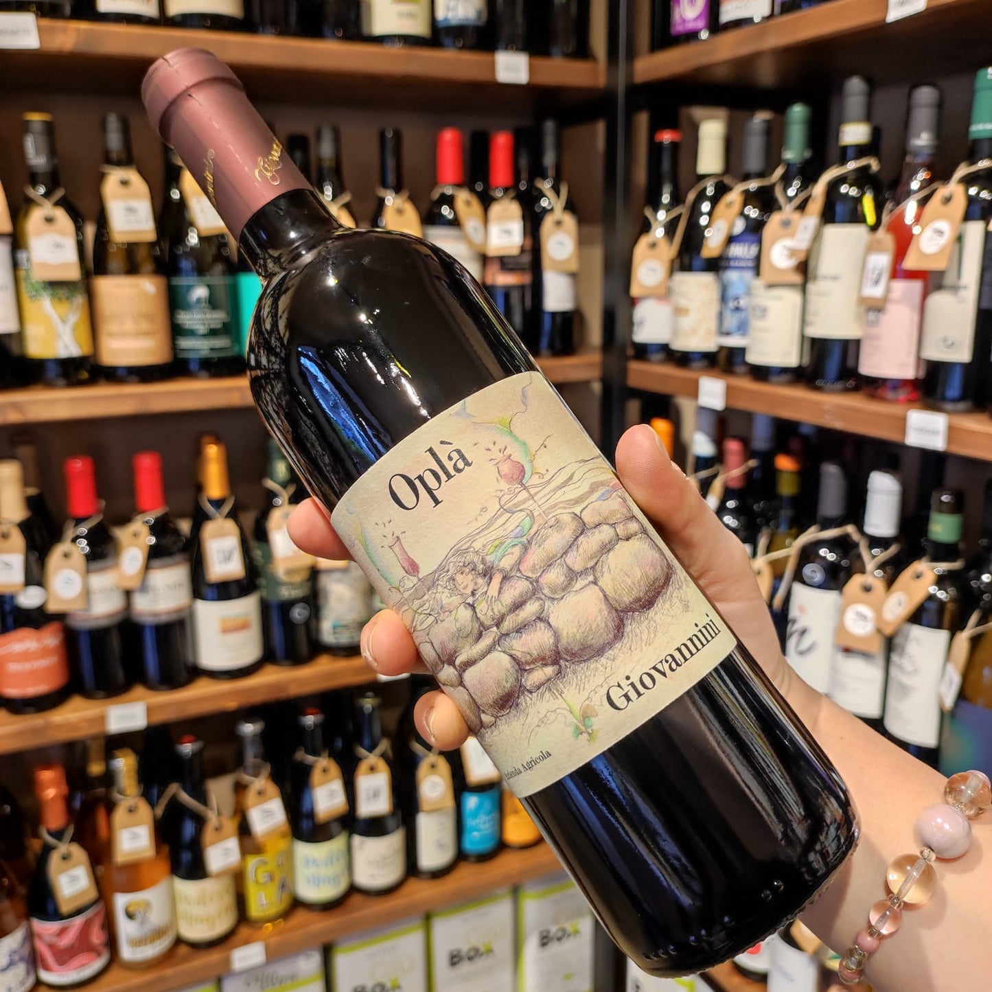 Oplà – Giovannini servito su tavola rustica con piatti della cucina emiliana