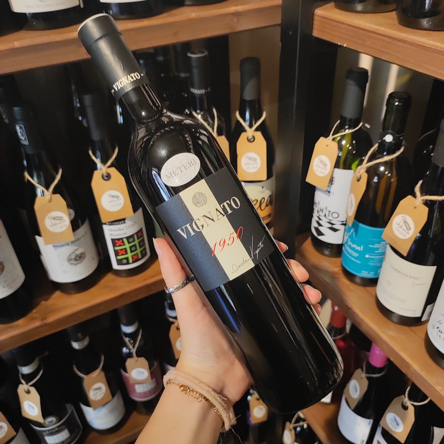 Bottiglia di 1950, Merlot biologico di Davide Vignato.