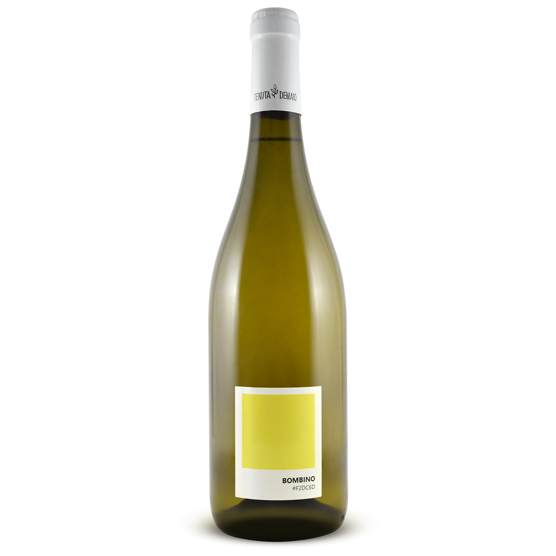 bottiglia vino bombino bianco su sfondo trasparente