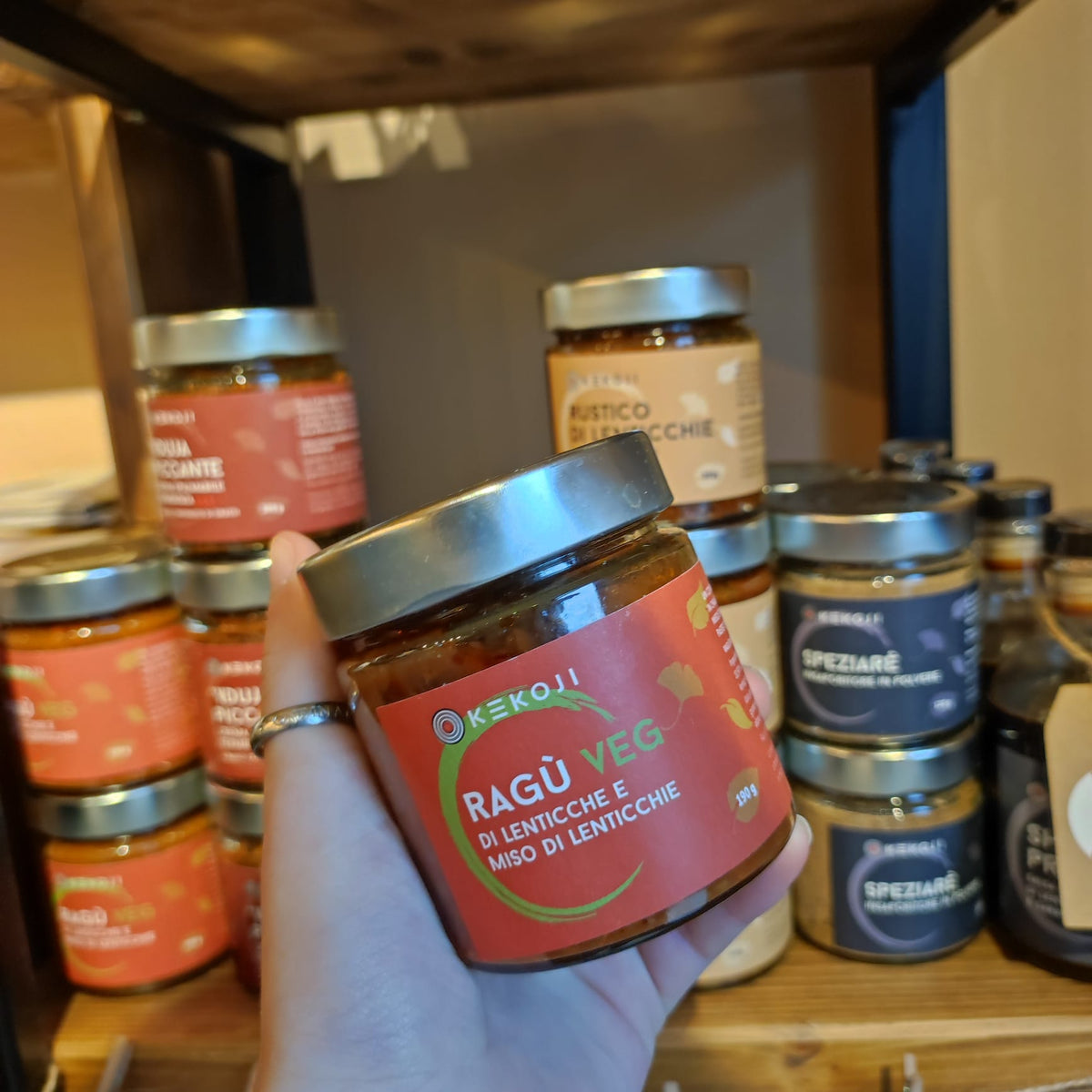 Vasetto di Ragù Veg Kekoji con lenticchie e miso di lenticchie da 190 g.