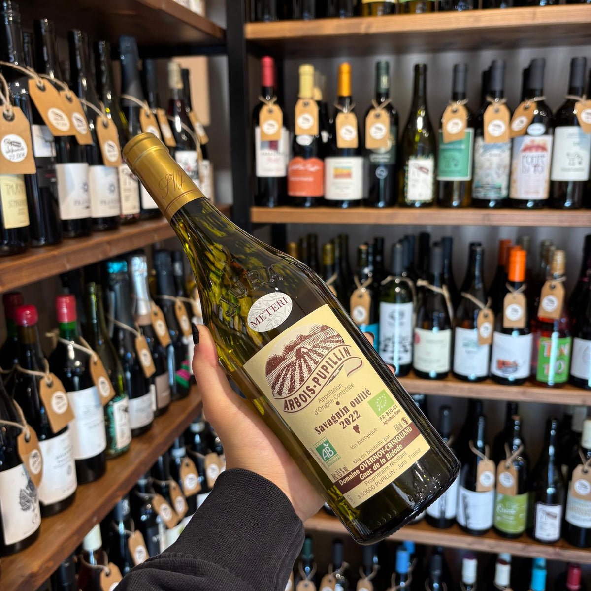 Bottiglia di Savagnin Ouillé 2022, Arbois-Pupillin di Overnoy-Crinquand.