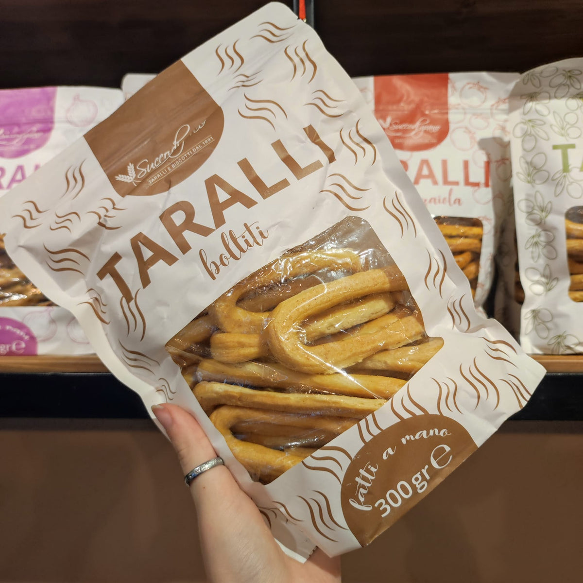Confezione di Taralli Bolliti 300 g Succo di Grano.
