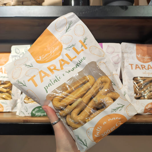 Confezione di Taralli Patate e Rosmarino 300 g Succo di Grano.